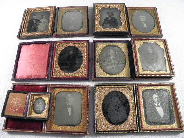 Group lot of assorted Ambrotypes and Daguerreotypes.