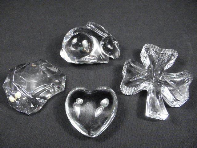 Lot of four assorted crystal paperweights  16c140