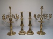 2 pairs of brass candle sticks  16c303