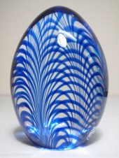 Murano Cenedese blue art glass paperweight