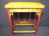 Small Chinoiserie painted lift-top side