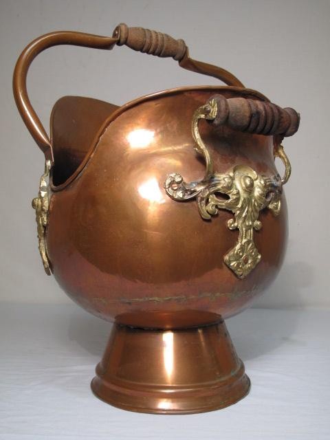 A late 19th century English copper and brass