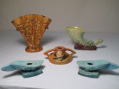 Group lot of assorted art pottery items.