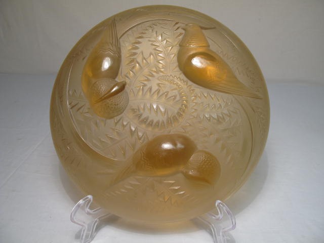 Art Deco art glass bowl with design 16c4b1