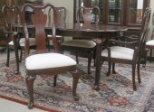 QUEEN ANNE STYLE MAHOGANY DINING TABLE