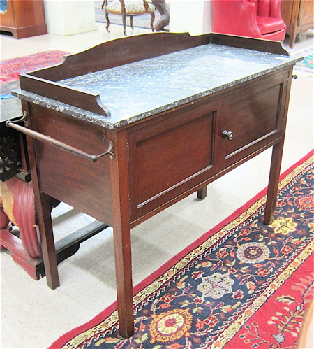 LATE VICTORIAN MARBLE TOPPED MAHOGANY 170608