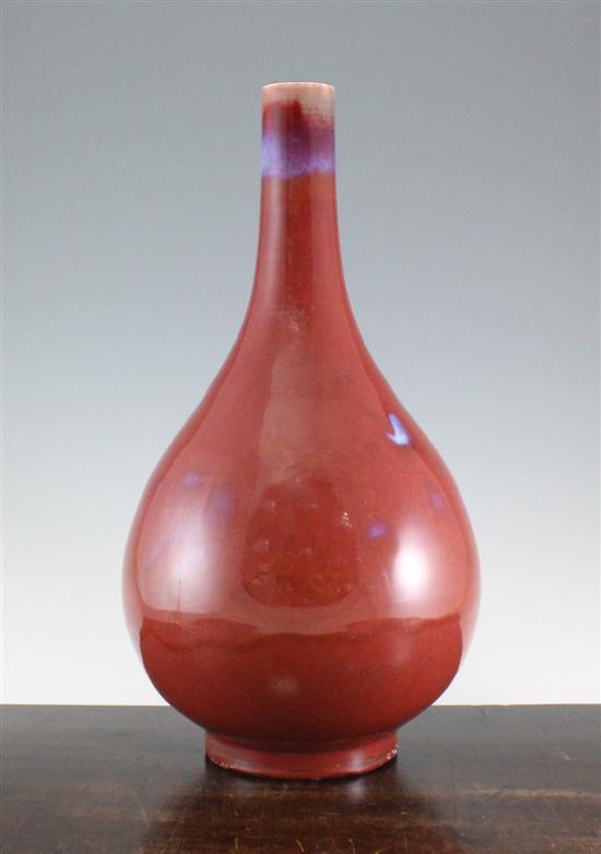 A large Chinese flambe glazed bottle 17091a