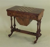 A mid Victorian burr walnut games 1709ce