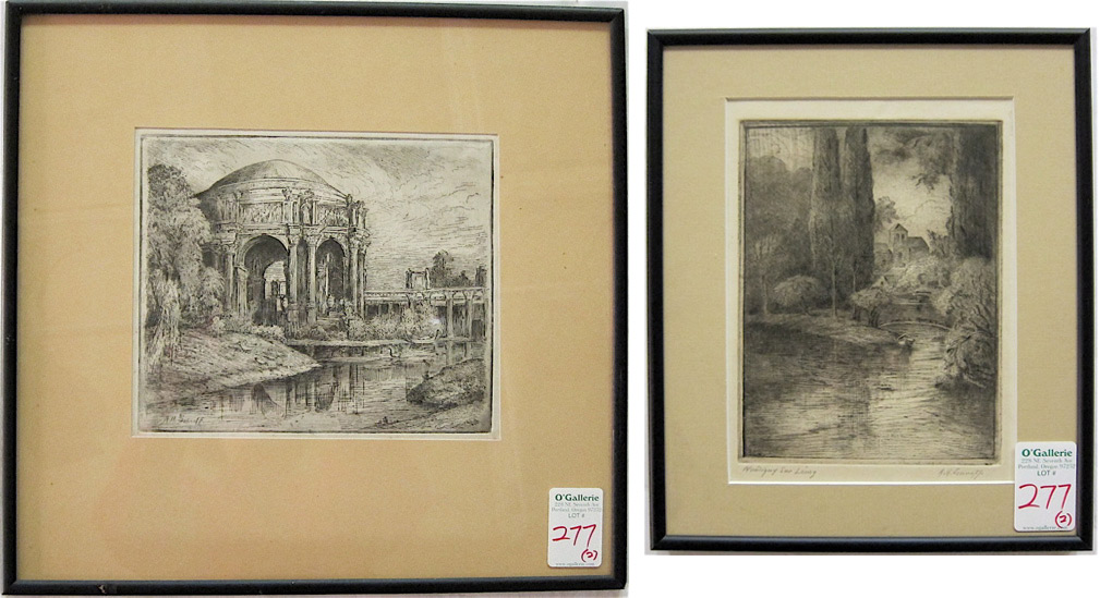 ALFRED HERMAN SCHROFF TWO ETCHINGS