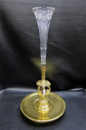 GILT BRONZE AND CUT CRYSTAL EPERGNE 16e51f