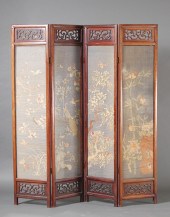 FOUR-PANEL FLOOR SCREEN Chinese early