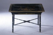 ENGLISH REGENCY STYLE BLACK LACQUERED 16e6a7