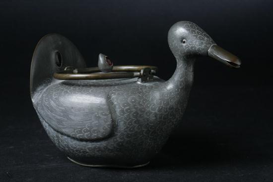 CHINESE PEWTER MANDARIN DUCK FORM 16e72c