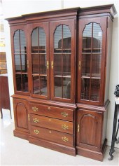 QUEEN ANNE STYLE MAHOGANY BREAKFRONT