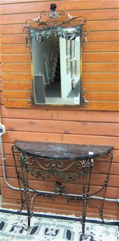 ART DECO STYLE WROUGHT-IRON CONSOLE