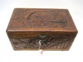 CHINESE HAND CARVED CAMPHOR WOOD CHEST.