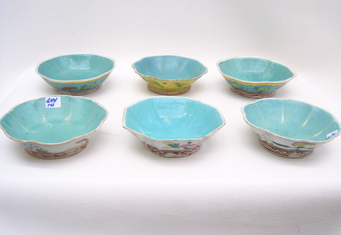 SIX CHINESE PORCELAIN RICE BOWLS 16f224