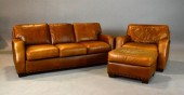 (3) Pcs. Robinson Leather Couch/Chair/OttomanConsisting