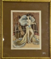 SIGNED LITHOGRAPH OF A NUDEA nude in