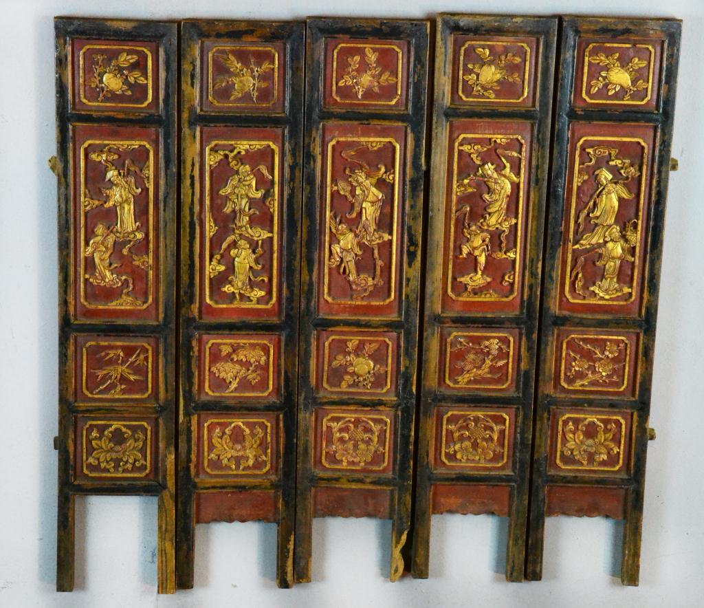  22 Chinese Carved Painted Gilt 171ec9