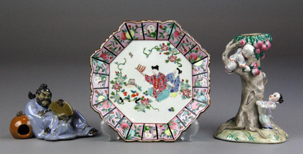  3 Pcs Chinese Porcelain Items 172031