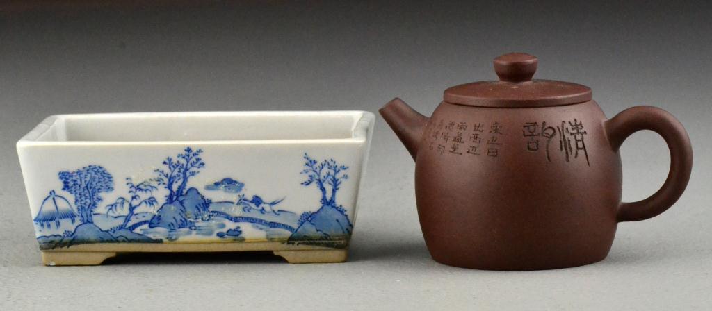  2 Chinese Yixing Pottery Tea 172048