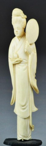 Chinese Carved Ivory Lady Holding 172192