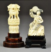  2 Chinese Carved Ivory Figural 172193