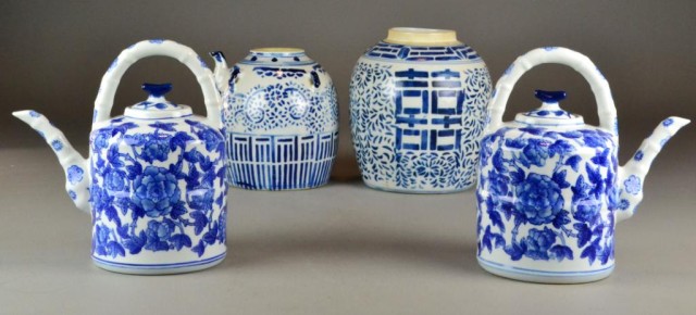  4 Pcs Chinese Blue and White 1721d4