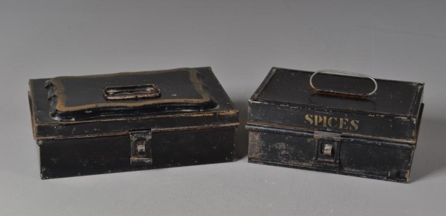 Two American Tin Spice ContainersTwo 17232d