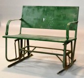 Mid Century Green Painted GliderWith 172346