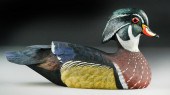 Mike Kent Wood Duck Decoy - SignedFinely