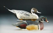(2) Wood Duck and Pintail Decoys - SignedPolychrome