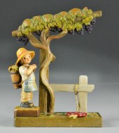 (2) Anri Carved Wooden FigurinesTo include
