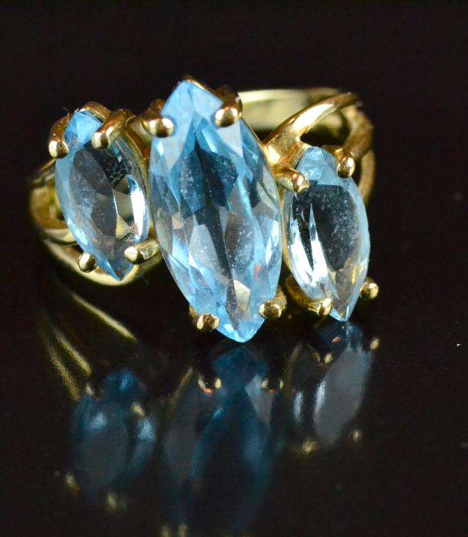 10K Gold And Blue Topaz Ladies 172750