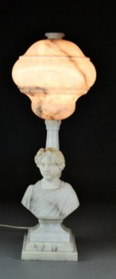 Large Alabaster Figural Lamp and 172834