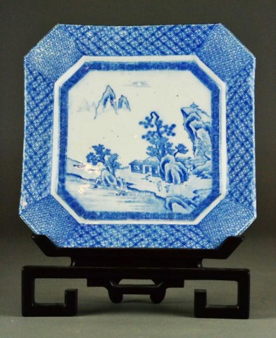 Chinese Blue White Export Octagonal 17291b