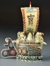 Japanese Polychromed Painted Ivory Of