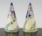 A pair of Midwinter Clarice Cliff design