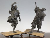 Two Japanese bronze figures of Samurai