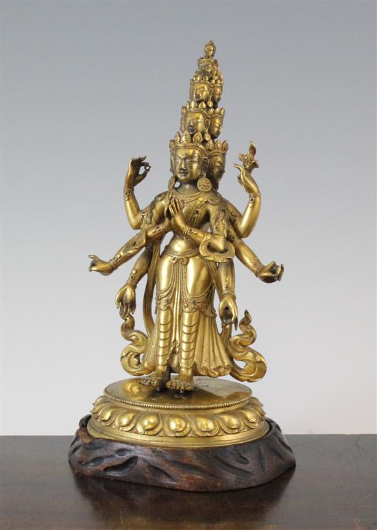A Sino Tibetan gilt bronze figure 172d11