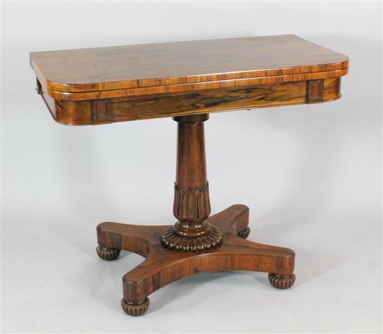 A William IV rosewood card table 172d95