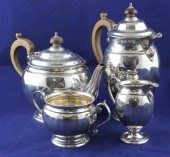 A George V silver four piece tea set