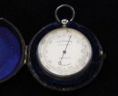 A Victorian silver cased pocket barometer