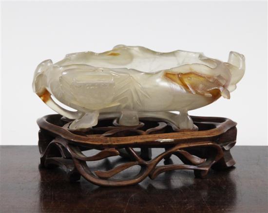 A Chinese agate brush washer carved 173112