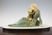 An Art Deco painted spelter and 170d42
