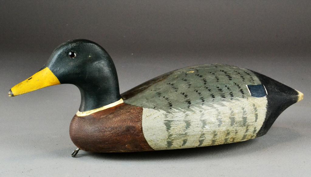 Carved And Painted Mallard Signed