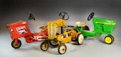 (3) Antique Pedal Car TractorsTo include