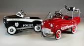 (2) Vintage Reproduction Fire & Police