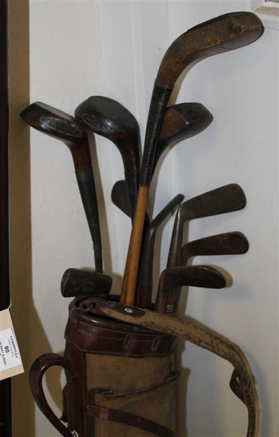 A collection of golf clubs c 1880 1910 1711ea